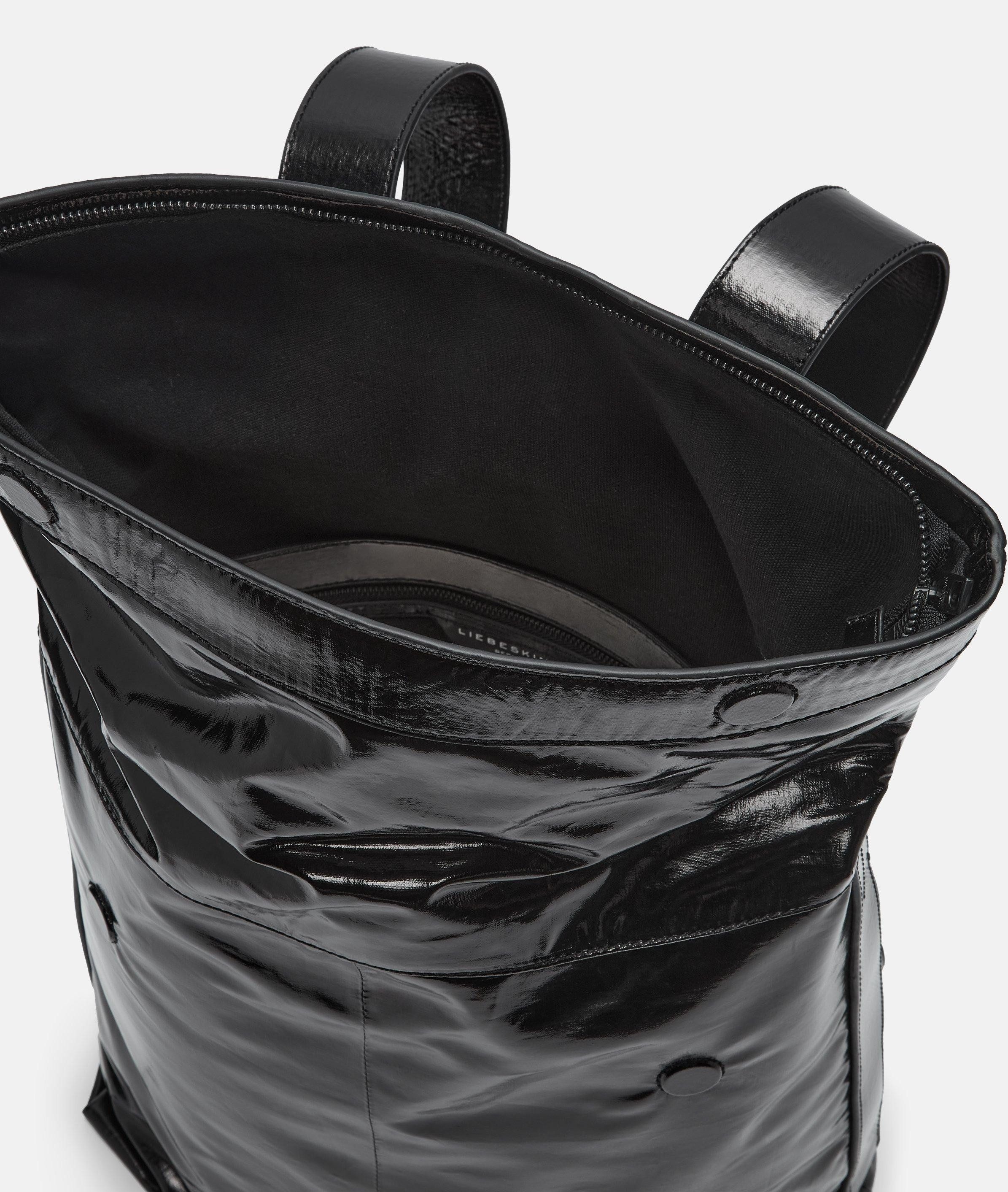 Liebeskind Berlin Rucksack Elvira Rucksack L, Großer Rucksack aus Baumwolle mit Lackfinish