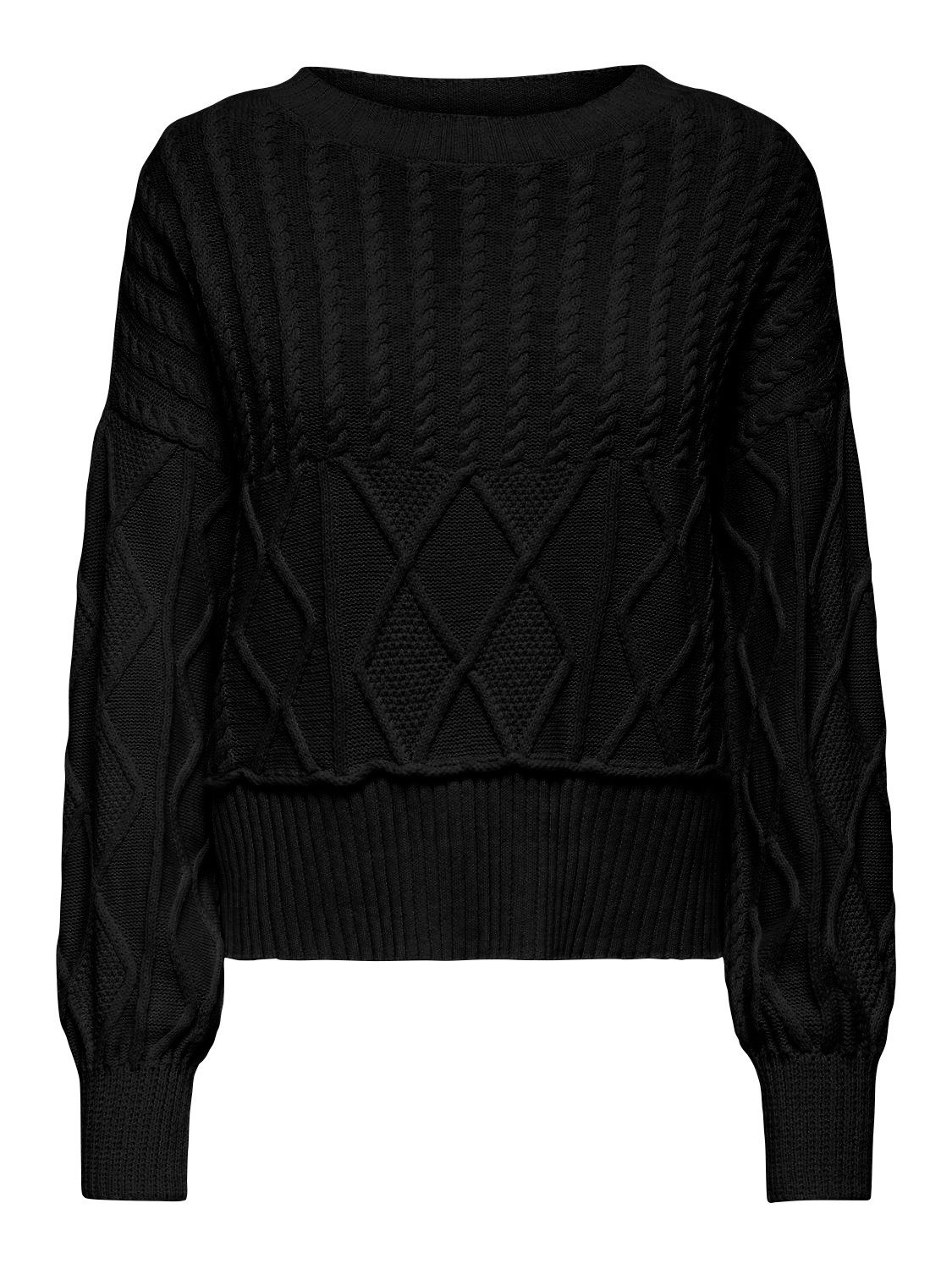 Strickpullover ONLKAYA LIFE LS LOOSE CABLE ONECK CC KNT
