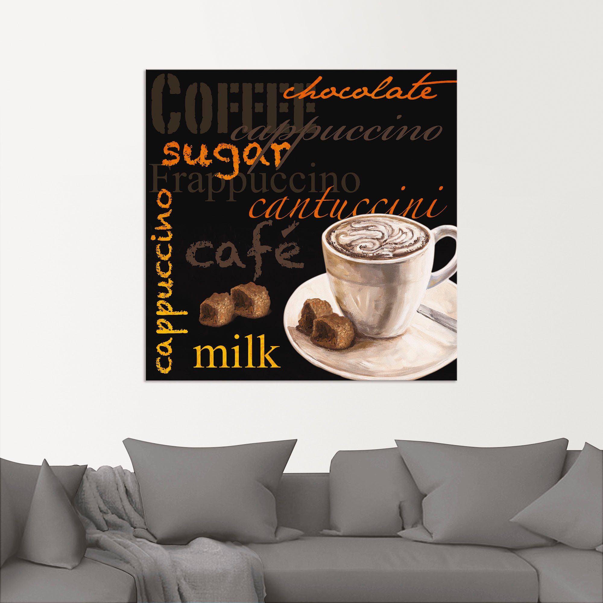 Bilder Alubild, Artland in Poster Wandbild als Leinwandbild, Größen Wandaufkleber Kaffee (1 oder versch. Kaffee, St),