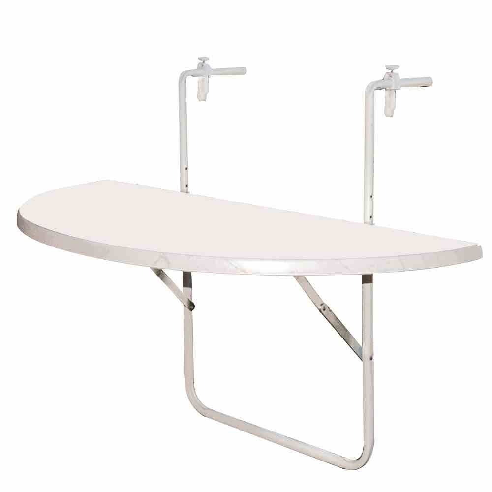 GAUTZSCH Balkonhängetisch in weiß, Stahl - 100x1,6x50cm (BxHxT)