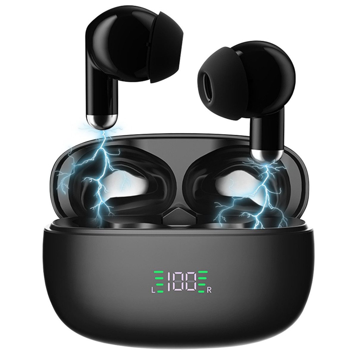 VSIUO 2025 Neue In Ear Kopfhörer Kabellos Bluetooth 5.3 mit 4 Mikrofon Bluetooth-Kopfhörer (HiFi Stereo, LED-Anzeige, USB-C, IP7 Wasserdicht Ohrhörer, Wireless Earbuds)