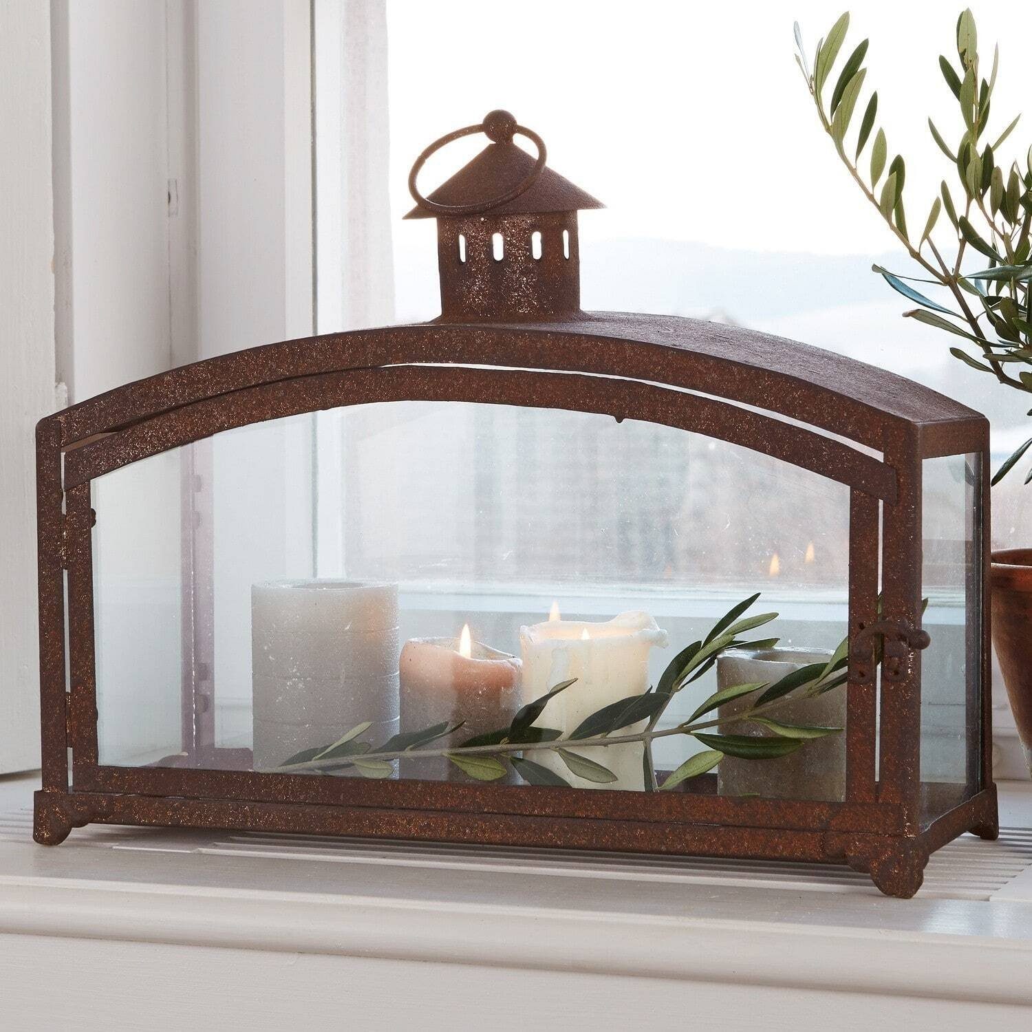 Mirabeau Kerzenlaterne Laterne Miora antikbraun günstig online kaufen