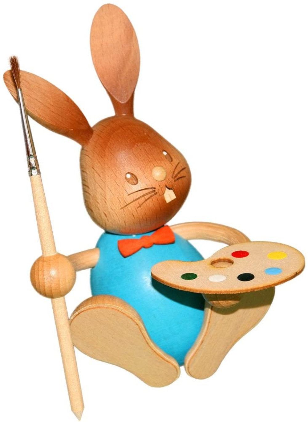 Kuhnert Osterhase Kuhnert Stupsi Hase Künstler, Erzgebirgische Holzkunst