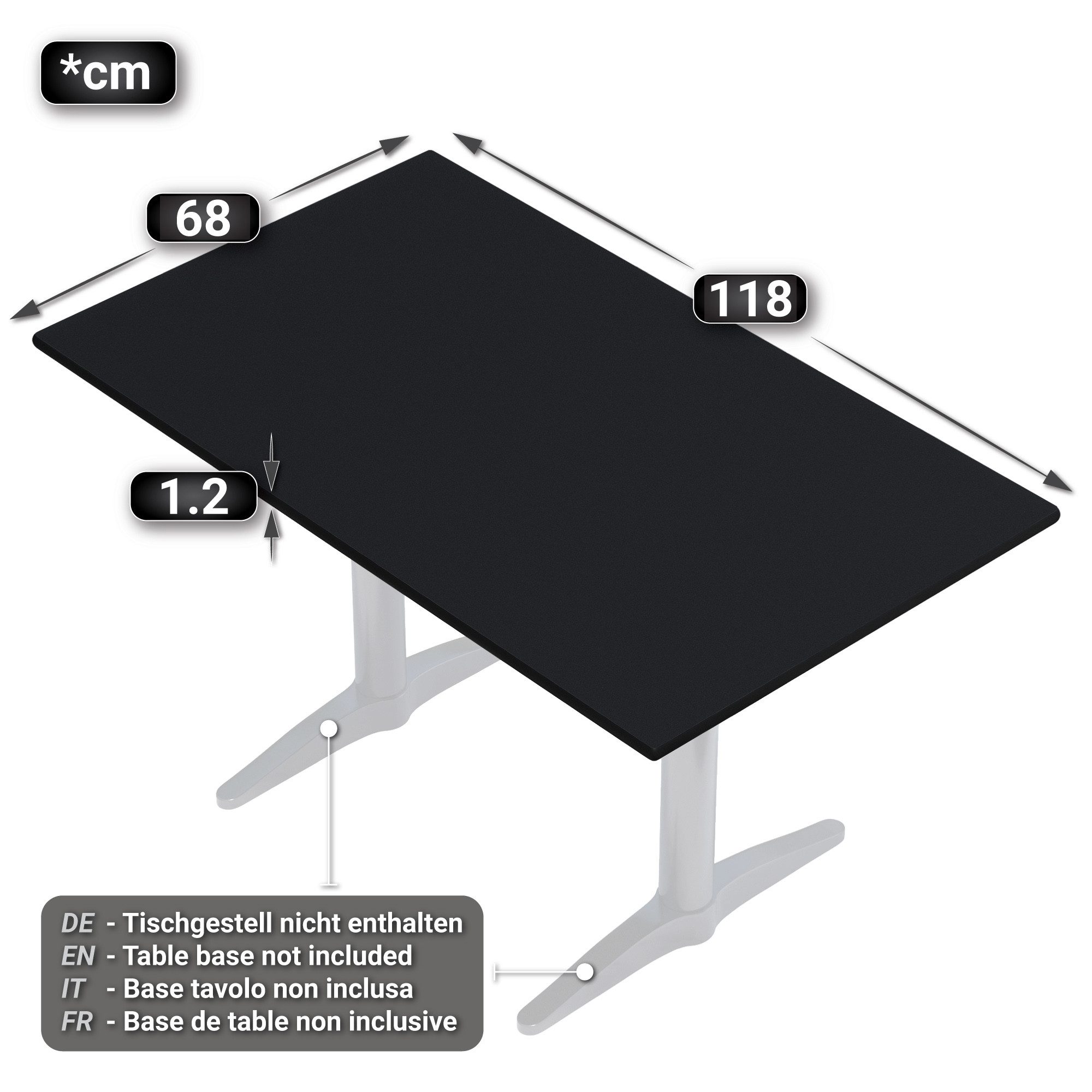 GGMMÖBEL Tischplatte COMPACT