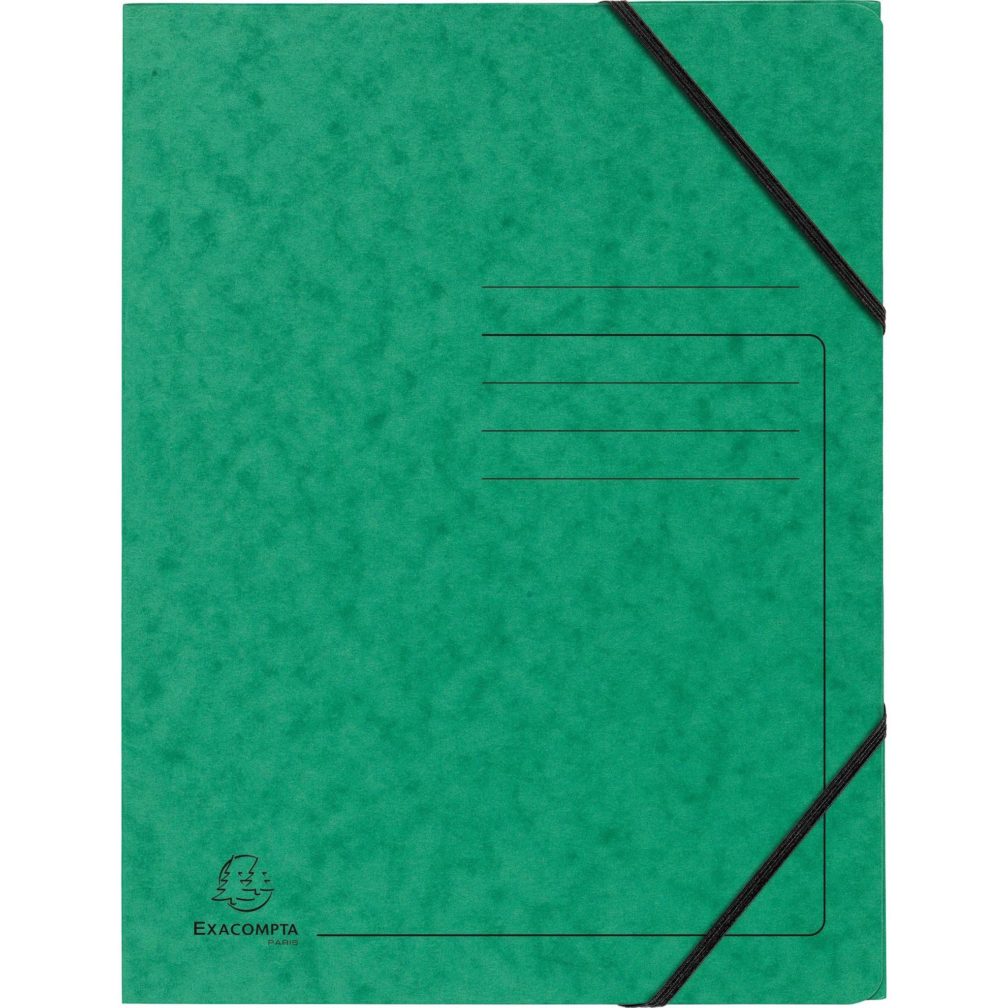 Organisationsmappe Exacompta EXACOMPTA Sammelmappe - A4, 355 g/qm, Gummizug, grün