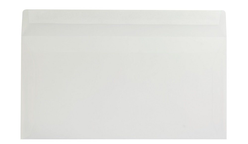 Blanke Briefhüllen Briefumschlag Transparente Briefumschläge - Weiß (Transparent-Weiß)~110 x 220 mm
