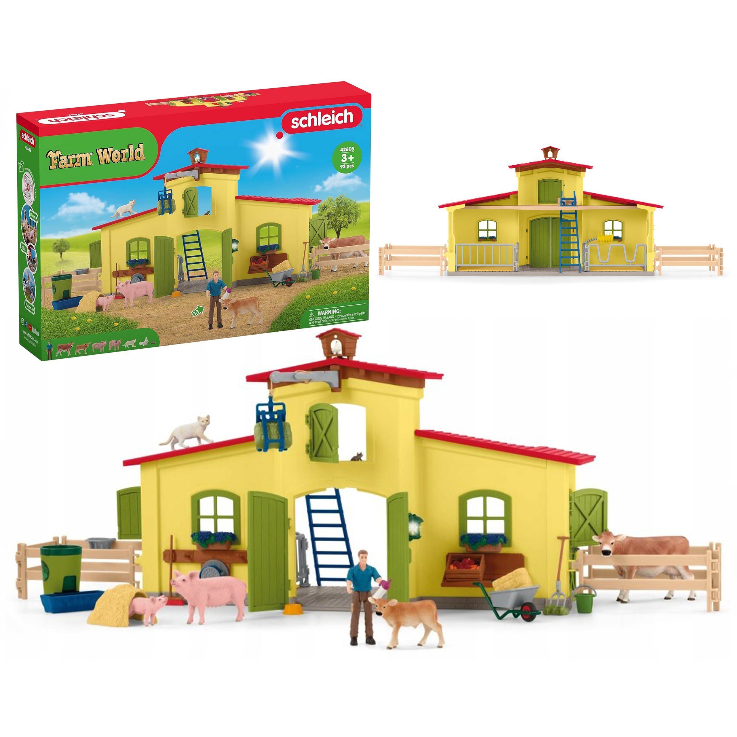 Sarcia.eu Spielfigur Schleich Farm World - Großer Bauernhof, + Zubehör, Figurenset 3+
