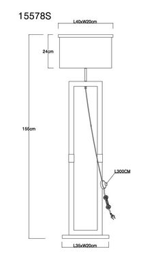 GLOBO LEUCHTEN Stehlampe Stehleuchte, GLOBO Lighting Stehleuchte OSSI (LBH 40x20x155 cm) LBH 40x20x155 cm