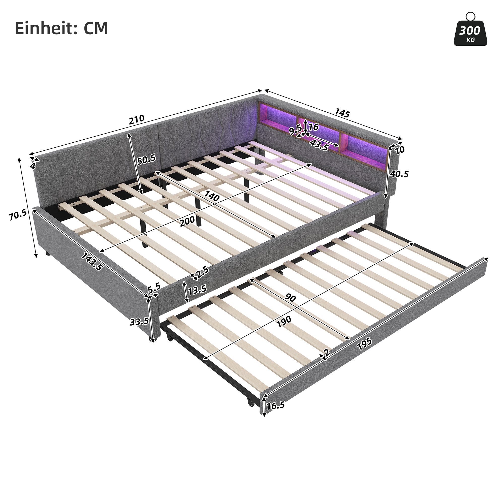 Ulife Daybett Tagesbett, Schlafsofa, Kinderbett, Jugendbett, günstig online kaufen