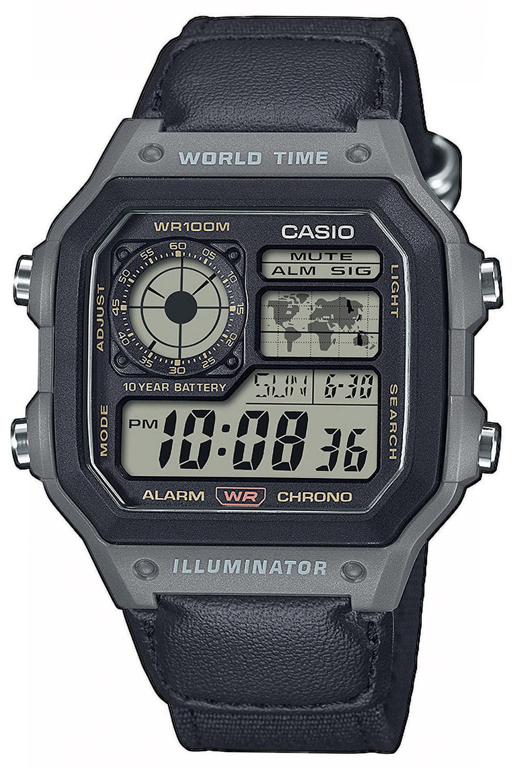 CASIO Digitaluhr Herren-Armbanduhr Digital mit Stoffband günstig online kaufen