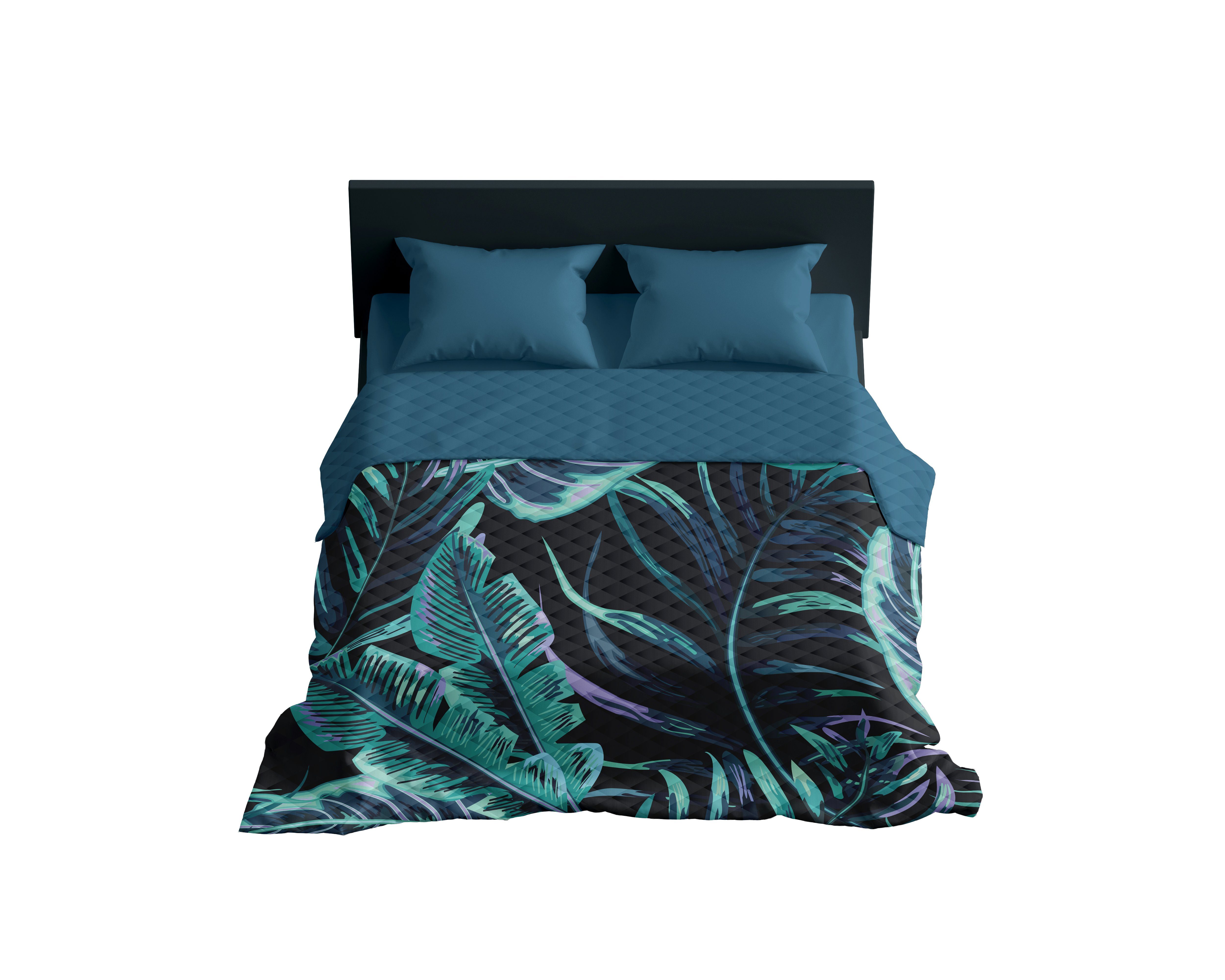 Tagesdecke Steppdeckenoptik Bettüberwurf Decke Design, Häßler cm Blätter Homefashion 220x240