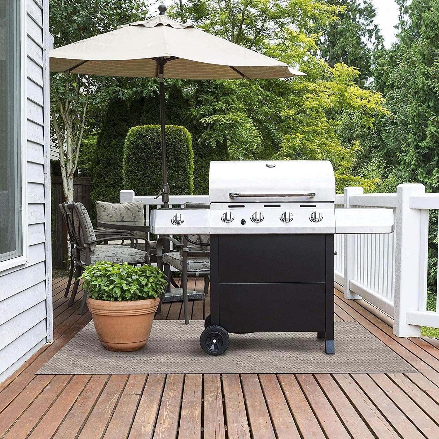 Karat Bodenschutzmatte Grillschutzmatte schwer entflammbar BBQ Matte Outdoor Bodenschutz, Outdoor Matten für den Grill, verschiedene Farben & Größen