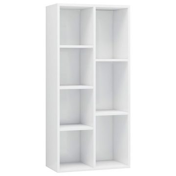 furnicato Bücherregal Hochglanz-Weiß 50x25x106 cm Holzwerkstoff