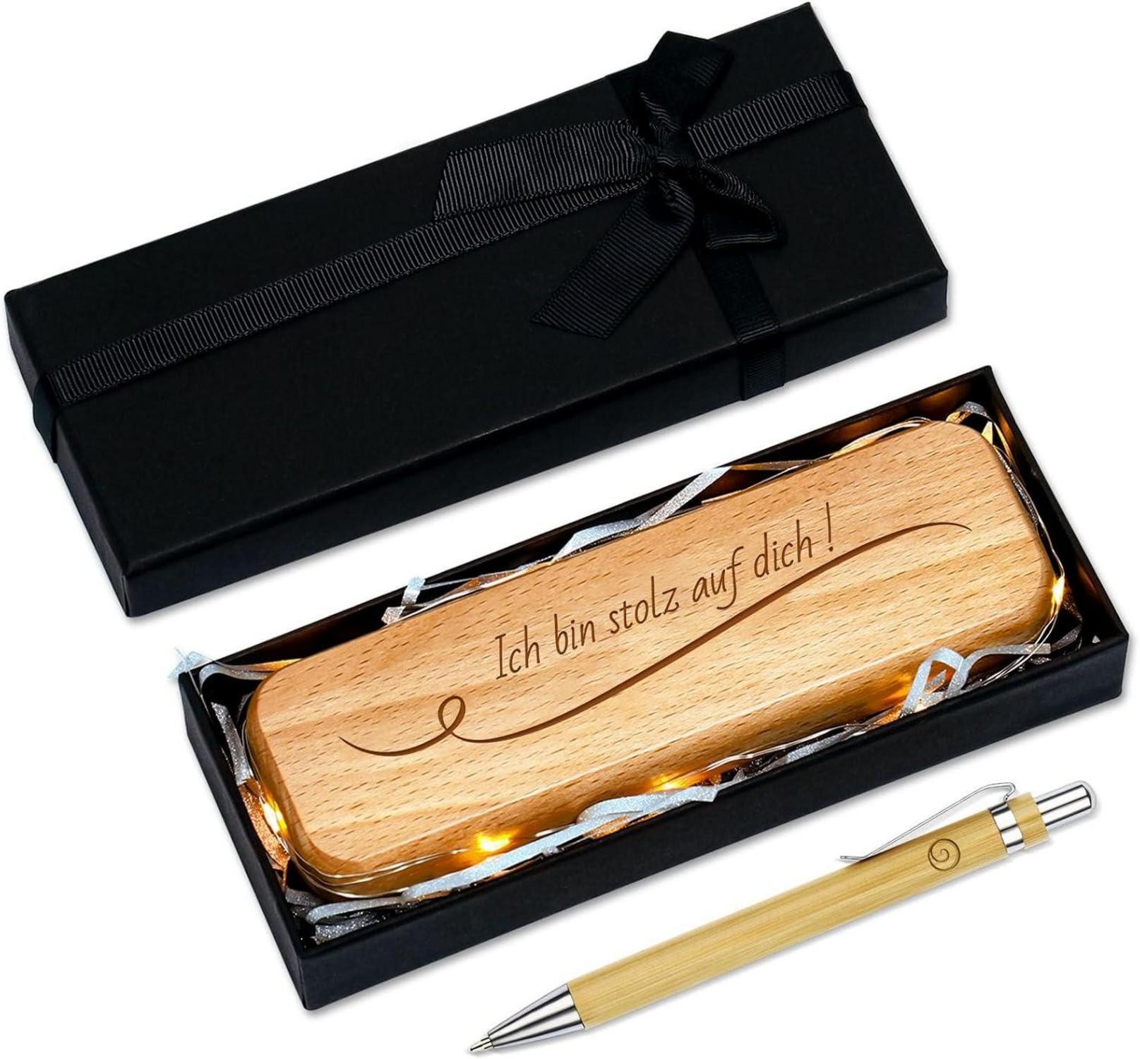 Kugelschreiber Kugelschreiber Holzbox Gravur Geschenkbox Nachhaltig Kollegen Freund
