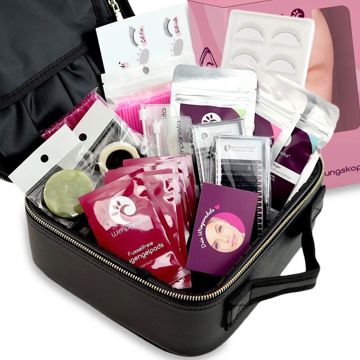 Wimpanista Einzelwimpern Wimpernverlängerung Set Ausbildung Deluxe, 26 tlg.