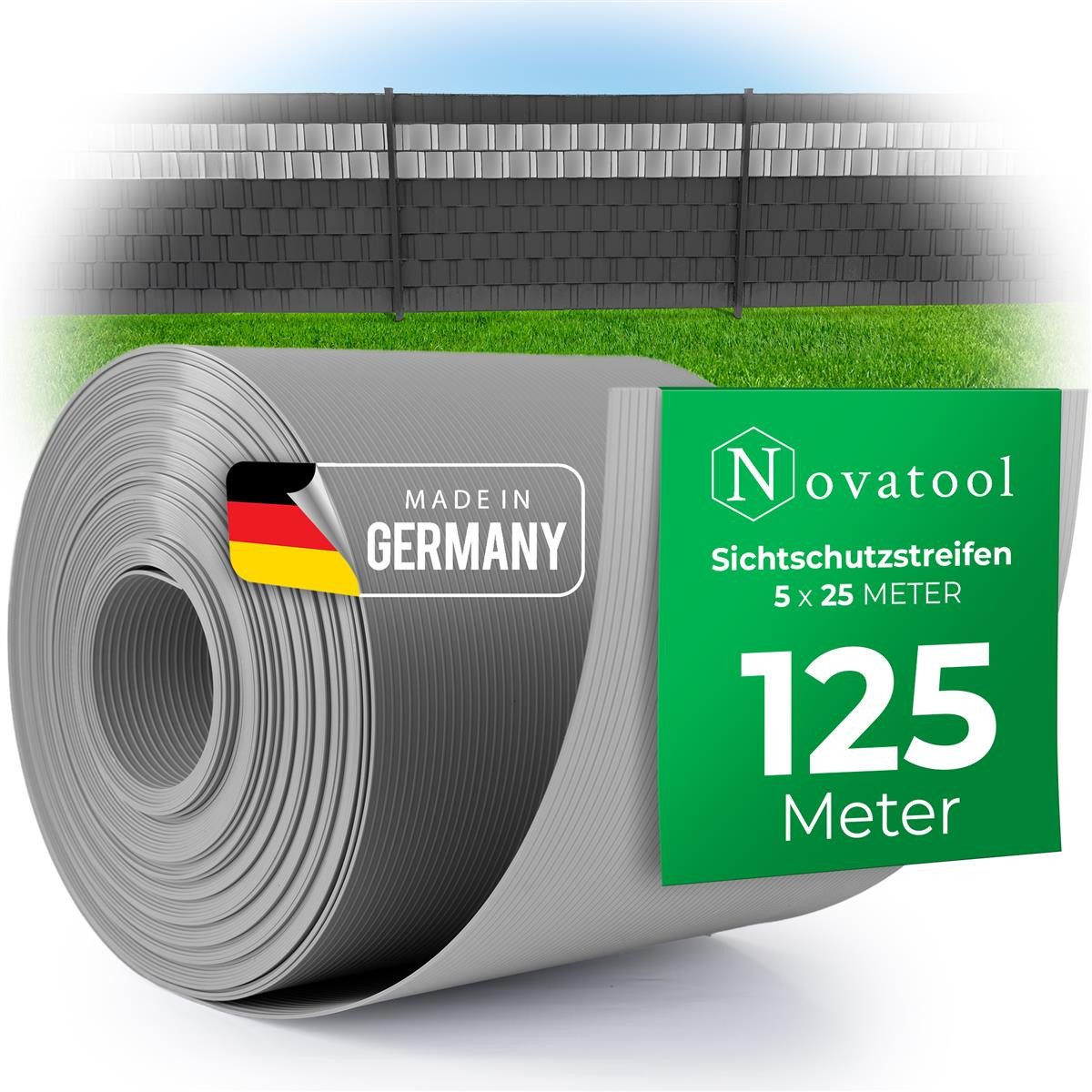 Novatool Doppelstabmattenzaun -, (5-St), Sichtschutzstreifen-Rollen günstig online kaufen