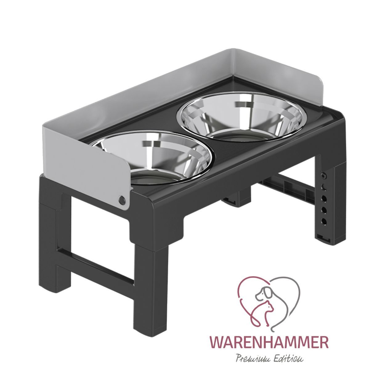 Warenhammer Futternapf Hundenapf höhenverstellbar erhöht 3 in 1 Napf-Set Pr günstig online kaufen
