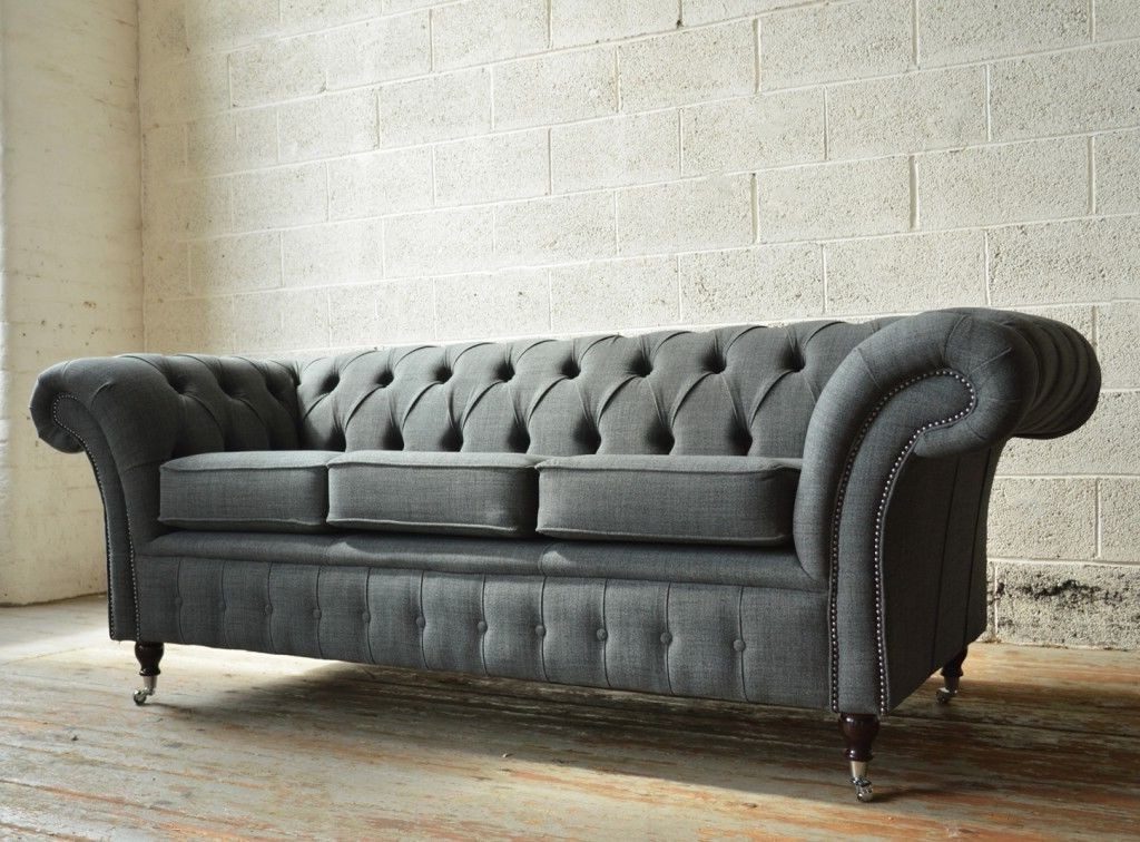 Xlmoebel Chesterfield-Sofa 3-Sitzer Polstersofa im Designer-Stil 2016-055, Polstersofa 1 Teile, Made in Europa