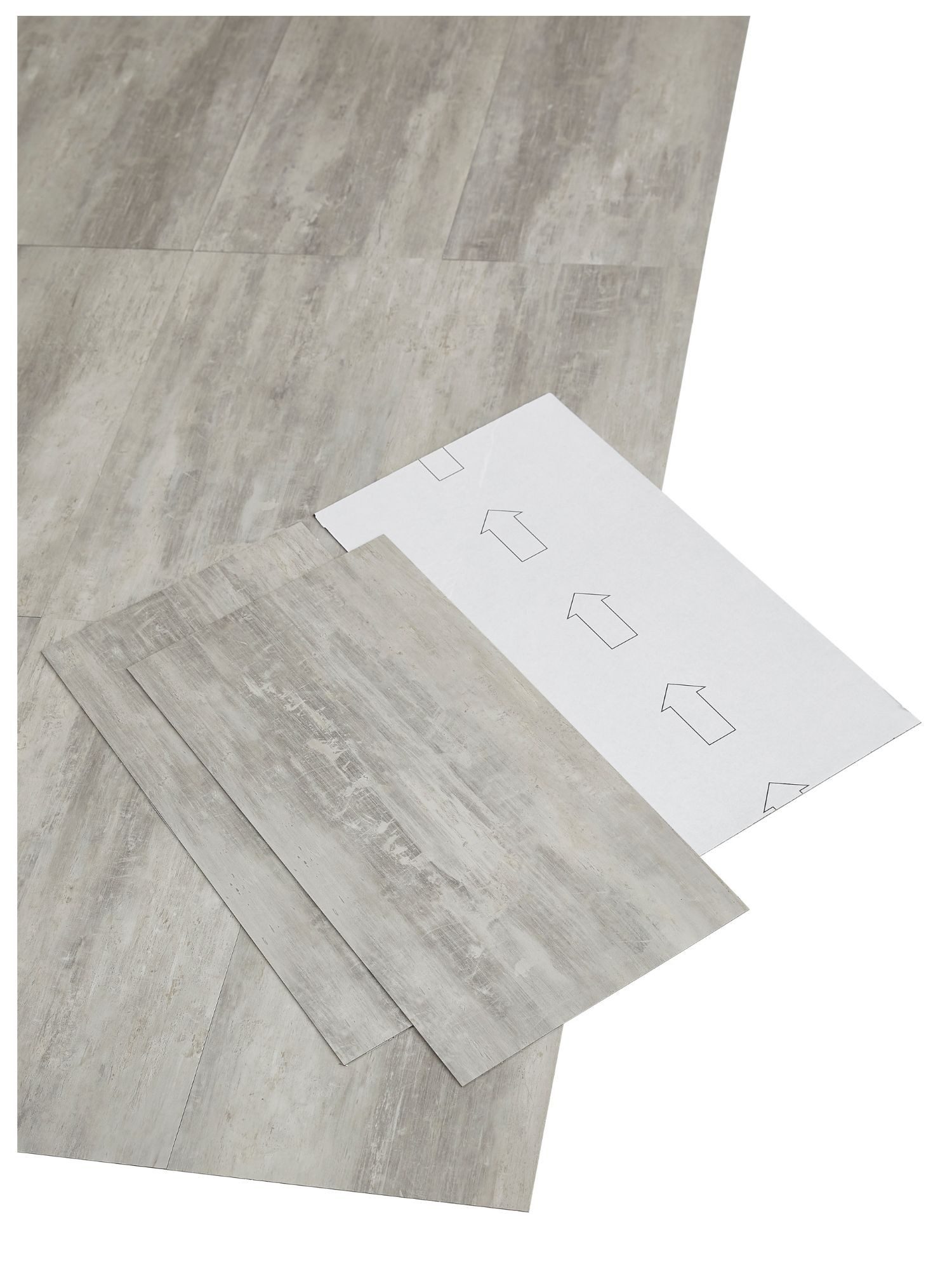 misento Designboden Виниловый ламинат selbstklebend in Beton- und Steinoptik, 24 St., 24 PVC Плитка je ca. 60,96 x 30,48 cm, PVC Bodenbelag 4,46 m², für Fußbodenheizung, Badezimmer, Wohnräume
