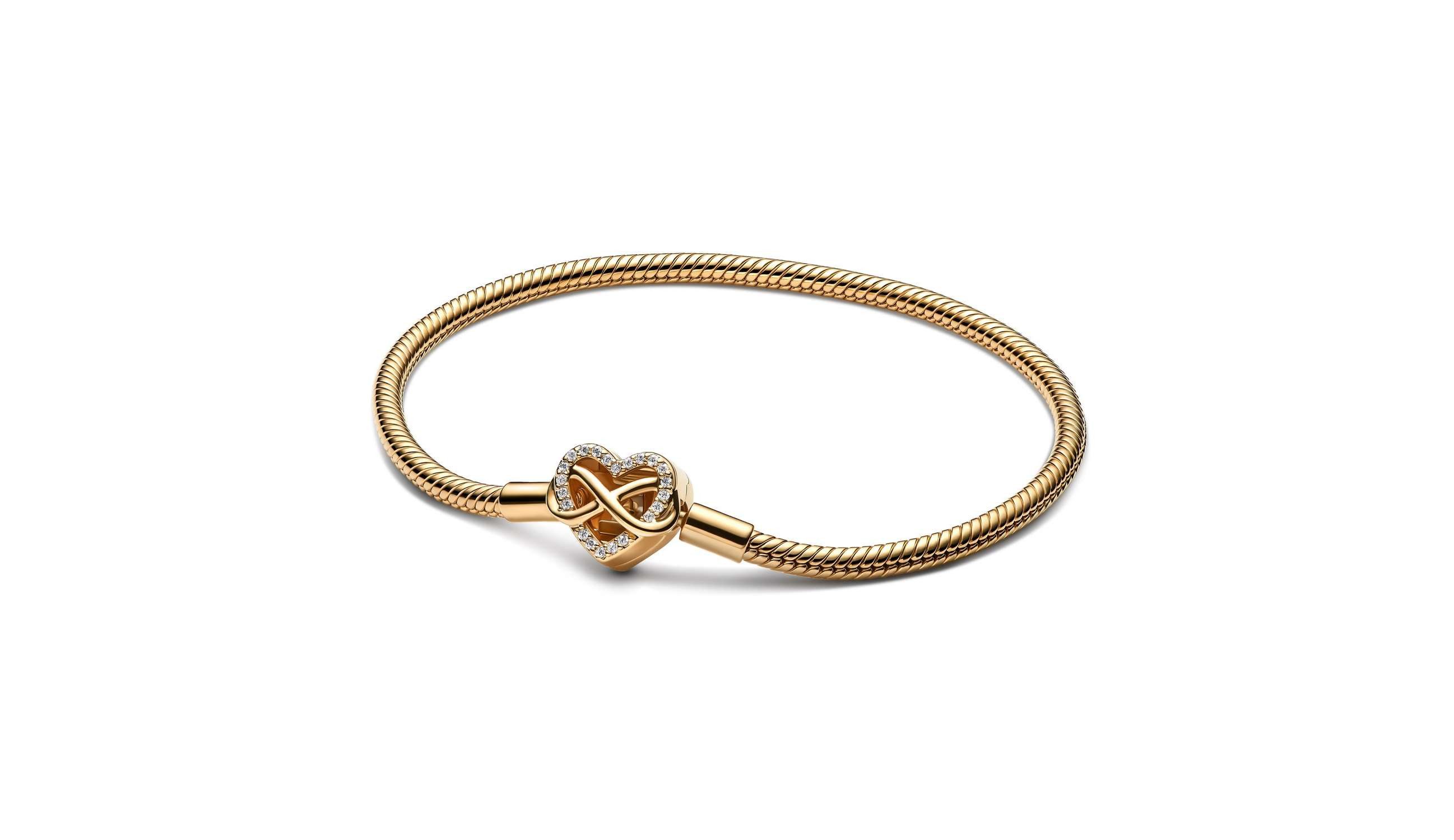 Pandora Armband 563758C01, Damenarmband Funkelndes Unendlichkeits-Herz Goldfarben – Bild 4 von 4