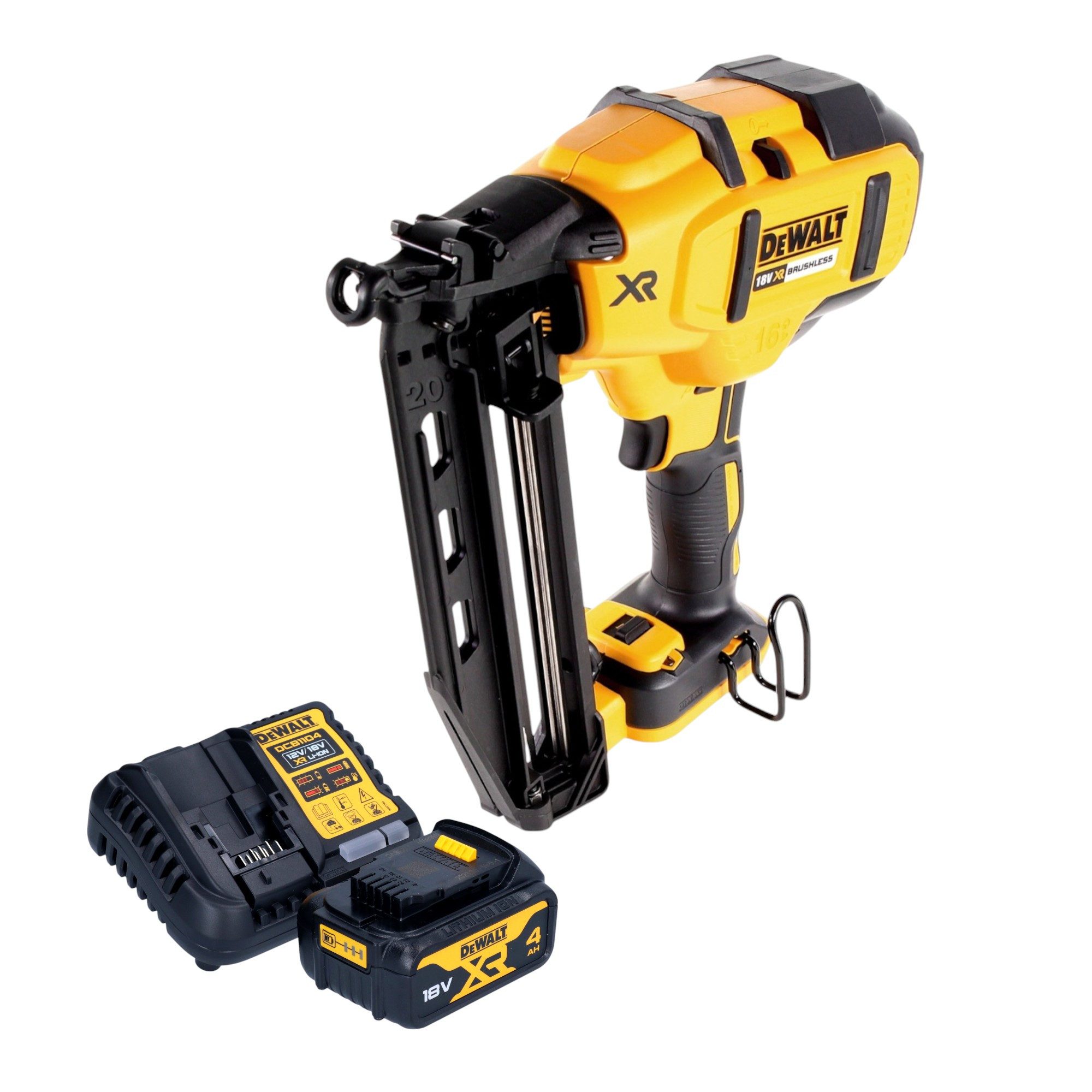 DeWalt Druckluft-Nagler DCN 660 M1 Akku Nagler 18V 32 - 63 mm Brushless + 1x Akku 4,0 Ah