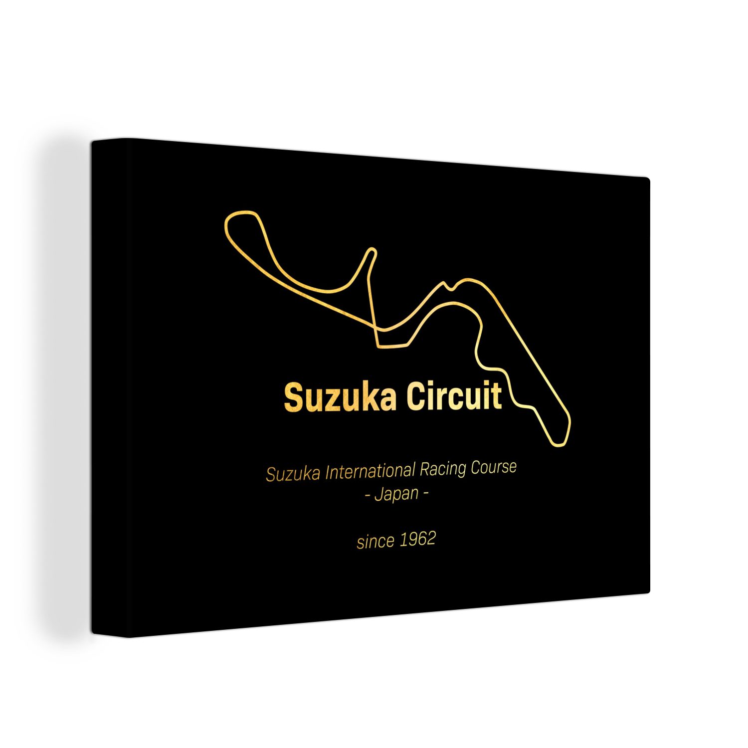 OneMillionCanvasses® Leinwandbild Suzuka - Formel 1 - Rennstrecke, (1 St), Wandbild Leinwandbilder, Aufhängefertig, Wanddeko, 30x20 cm
