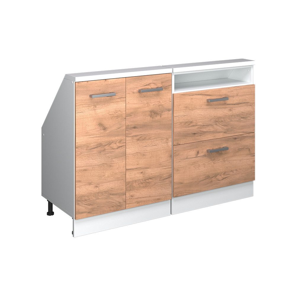 Vicco Unterschrank R-Line, Goldkraft Eiche/Weiß, 120 günstig online kaufen