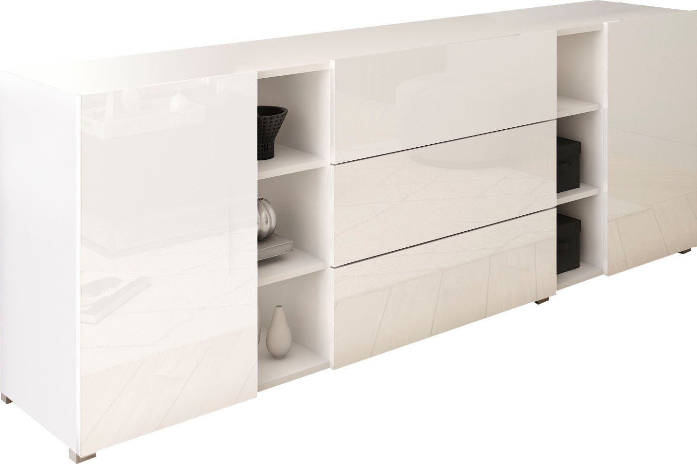 | weiß matt/ BERLIN, weiß Sideboard matt weiß INOSIGN Hochglanz 190 Breite cm