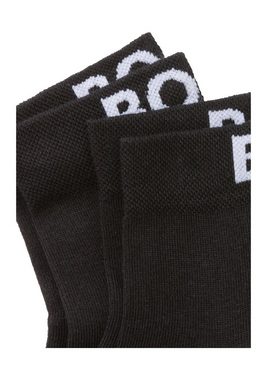 BOSS Freizeitsocken 2P SH Logo CC W (Packung, 2-Paar, 2er) mit eingestricktem BOSS Logoschriftzug