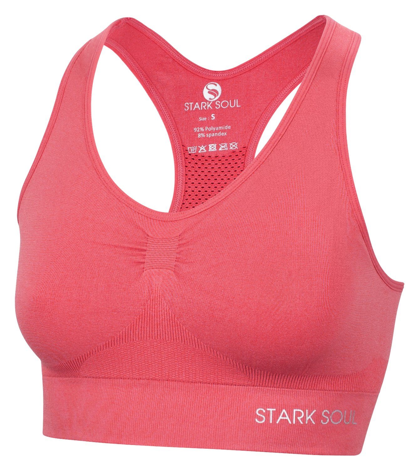 Stark Soul® Sport-BH für Support Bra Sport Holly Berry Damen BH, doppellagig, Material Doppellagiges - Light