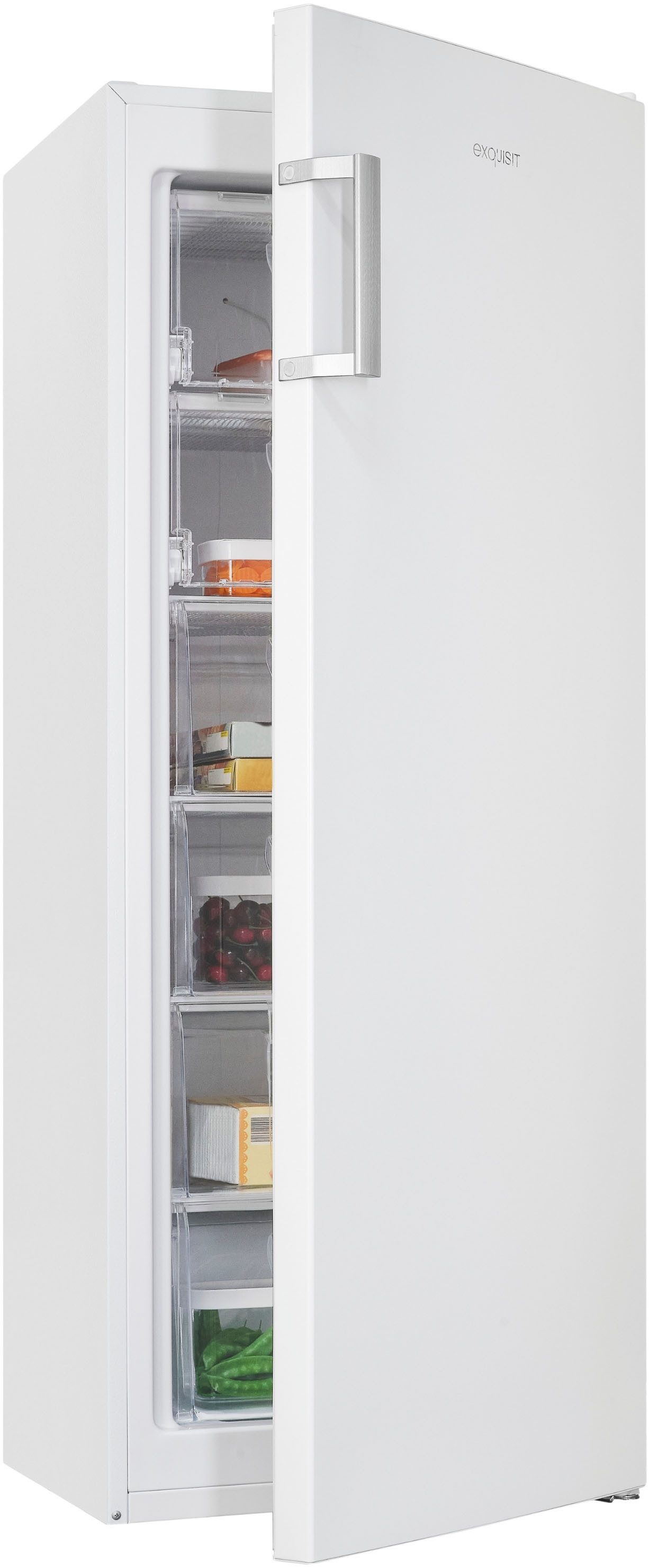 exquisit Gefrierschrank GS230-H-050C weiss, 144 cm hoch, 54 cm breit, Perfekt für Ihre Küche: flexibel, praktisch & klar strukturiert