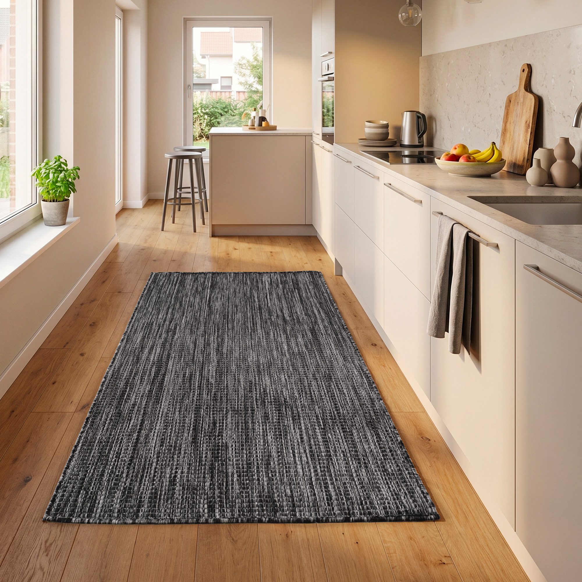 SIMPEX24 Outdoorteppich Einfarbig, Läufer, Höhe: 3 mm, Teppich Wetterfest Waschbar Balkon, Garten, Terrasse und Küchenteppich