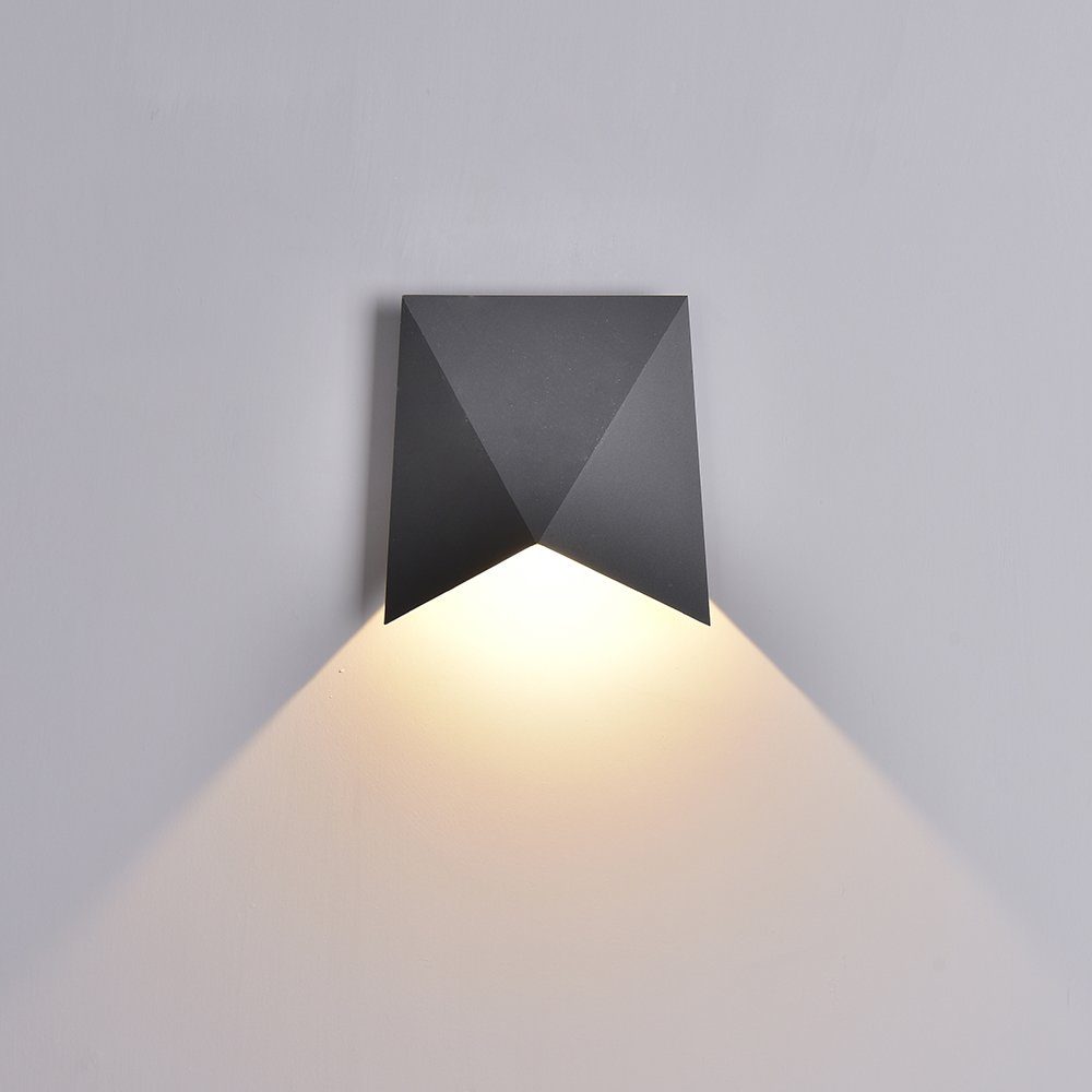 Außen-LED-Wandleuchte Wandleuchte Dunkelgrau Triax Mantra