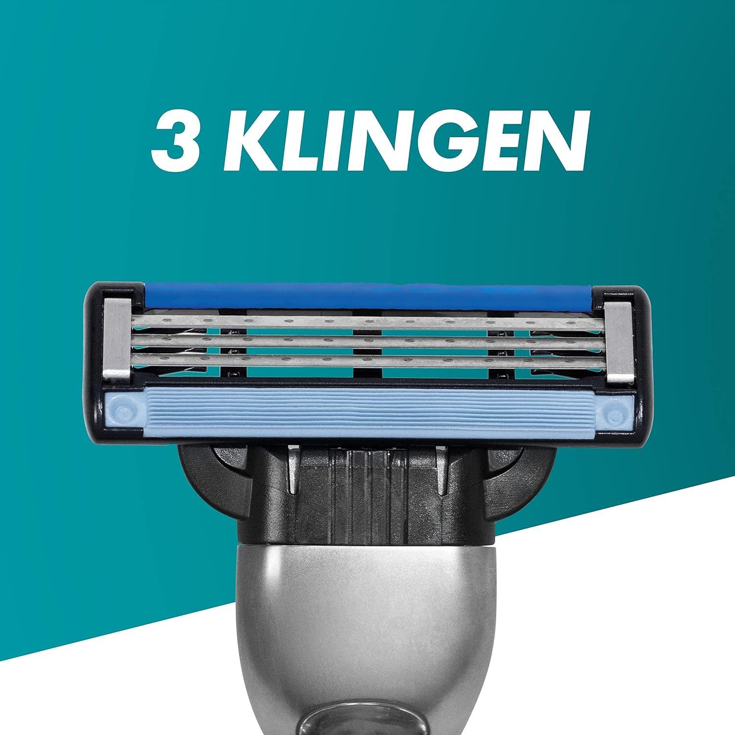Gillette Rasierklingen Mach3 Rasurklingen Nassrasierer Ersatzklingen 3-fach-Klinge, 2-tlg., - 12 Klingen, Edelstahl, rostfrei