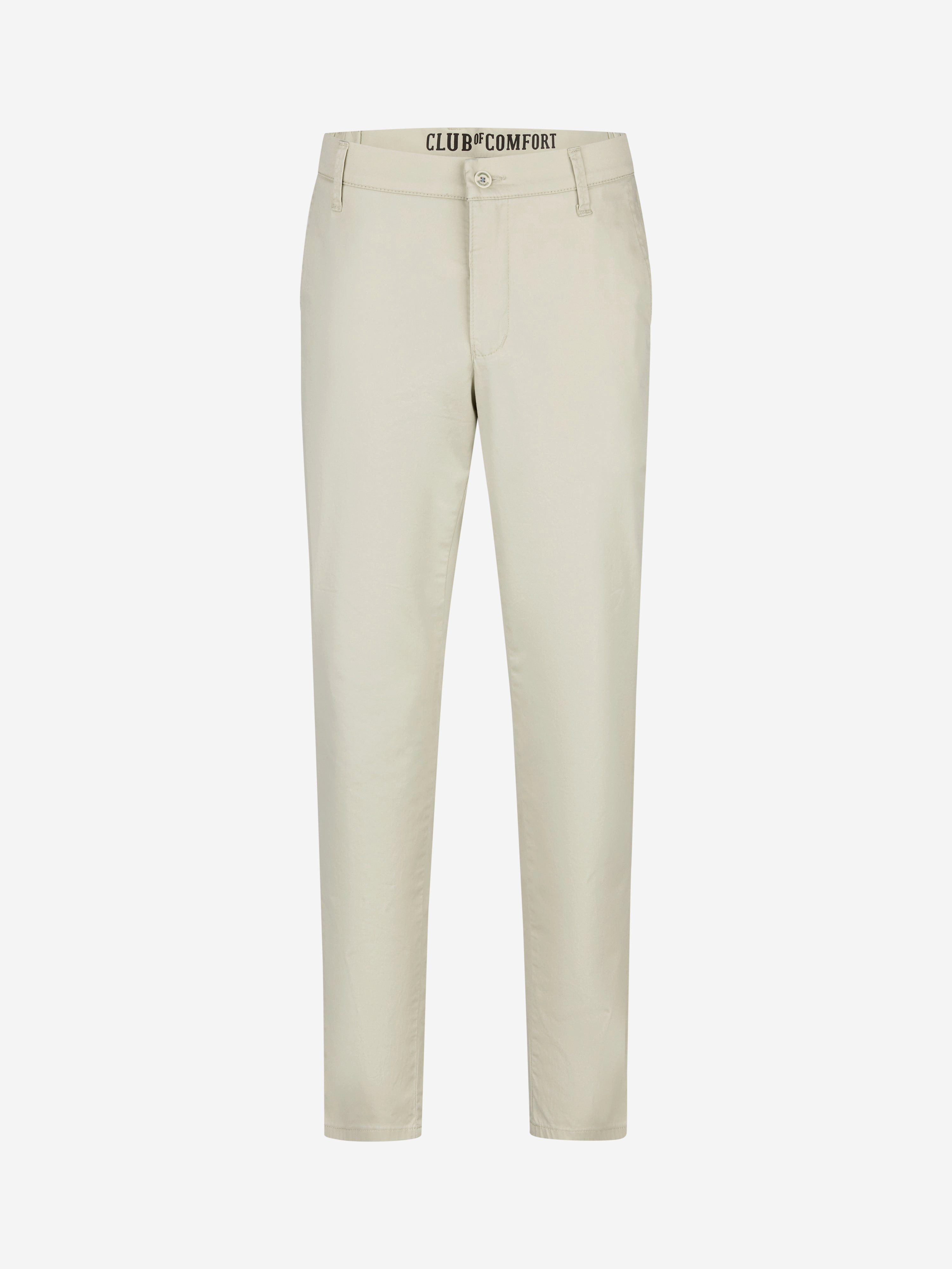Club of Comfort Chinohose Chino/Flat Front Hose FOXX 8170 - beige - Herrenhose - 54 ["Chino als einfach gestylte Hosenform, die die Balance zwischen
