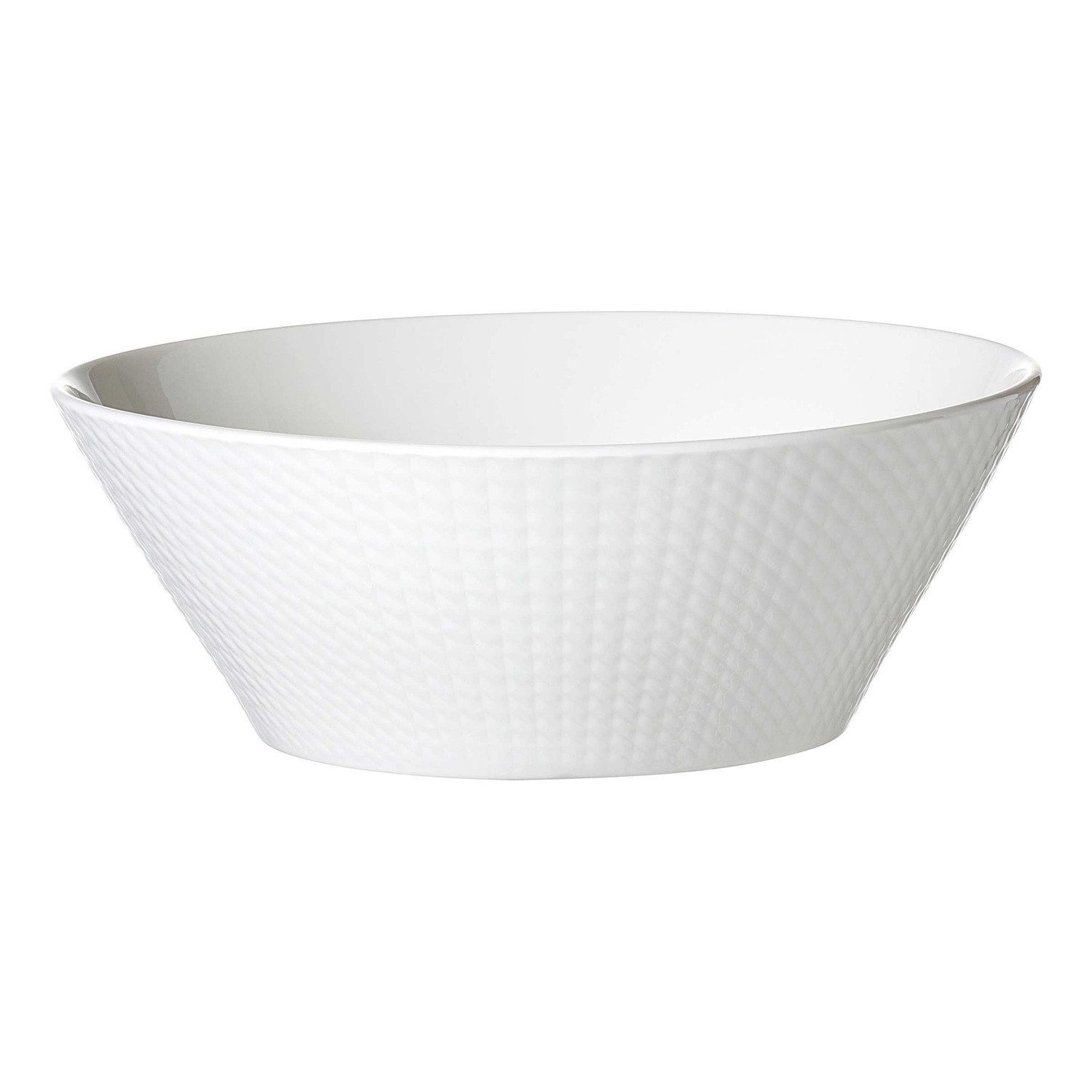 Ritzenhoff & Breker Servierschale Servierschale Saphir mit Relief 22,5 cm weiß, Porzellan