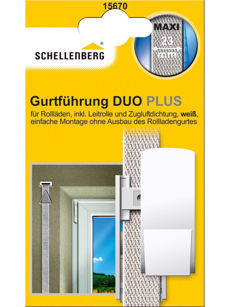 SCHELLENBERG Rollladenprofil Schellenberg Gurtführung Duo System weiß Maxi Plus