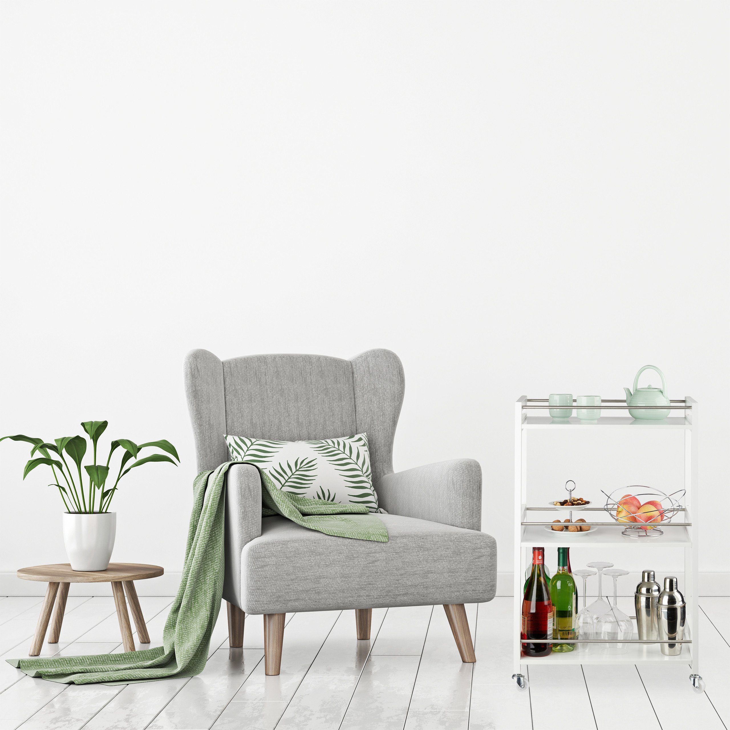 relaxdays Servierwagen mit 3 Ablage günstig online kaufen