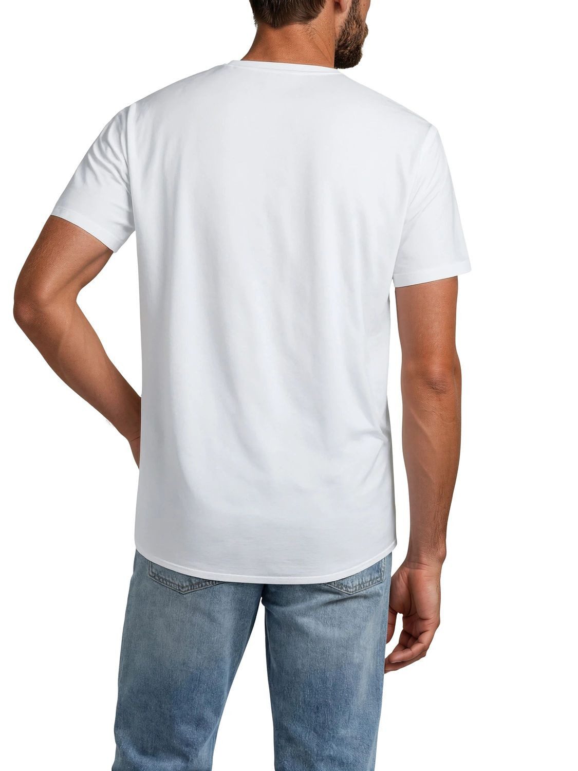 ONLY & SONS T-Shirt Herren Basic Shirt ONSJEFF LONGY 5er Pack Regular Fit (Vorteilspack, 5-tlg) Kurzarm Tee Shirt mit Rundhalsausschnitt aus 100% Baumwolle