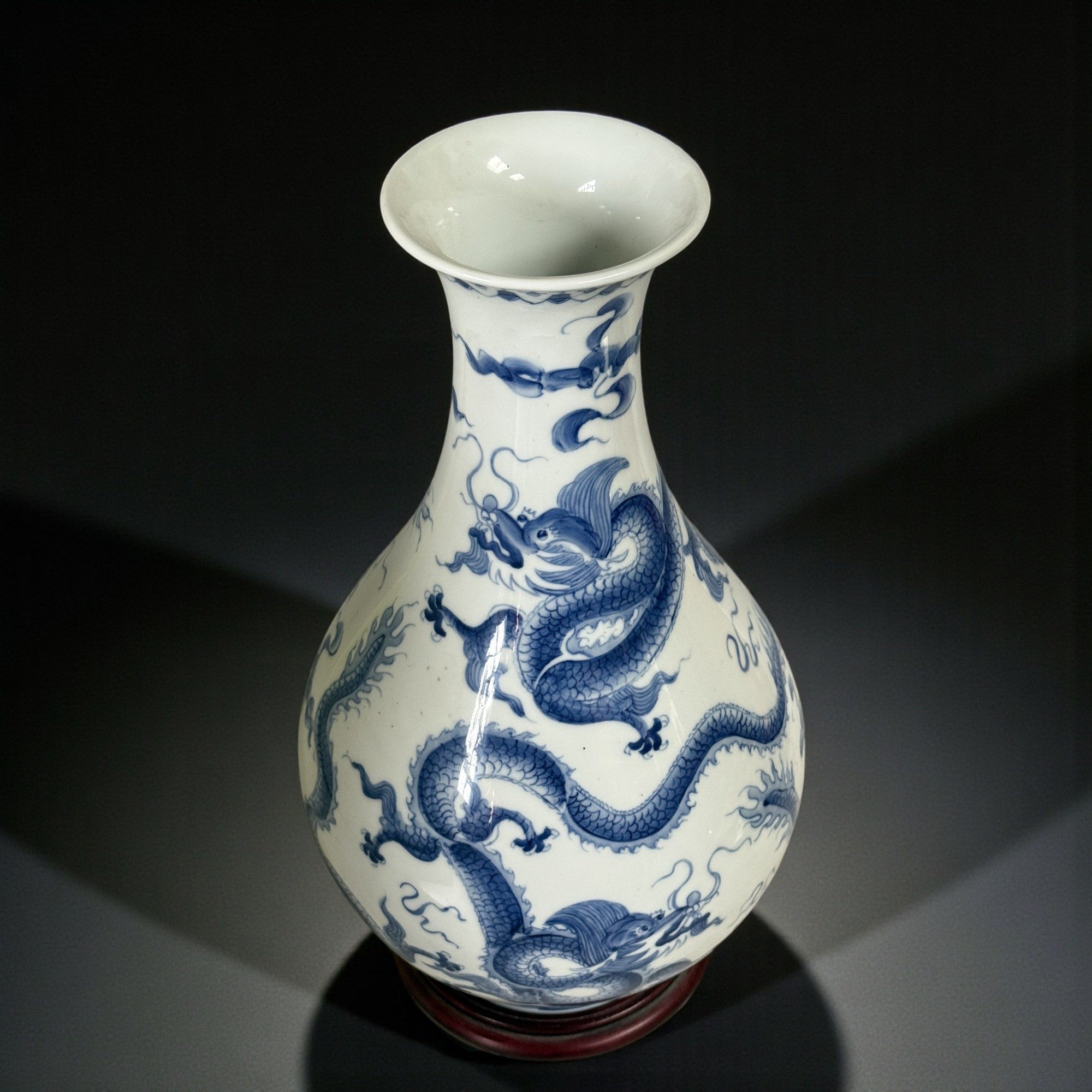 Asien LifeStyle Dekofigur Chinesische Drachenvase Porzellan 42 cm