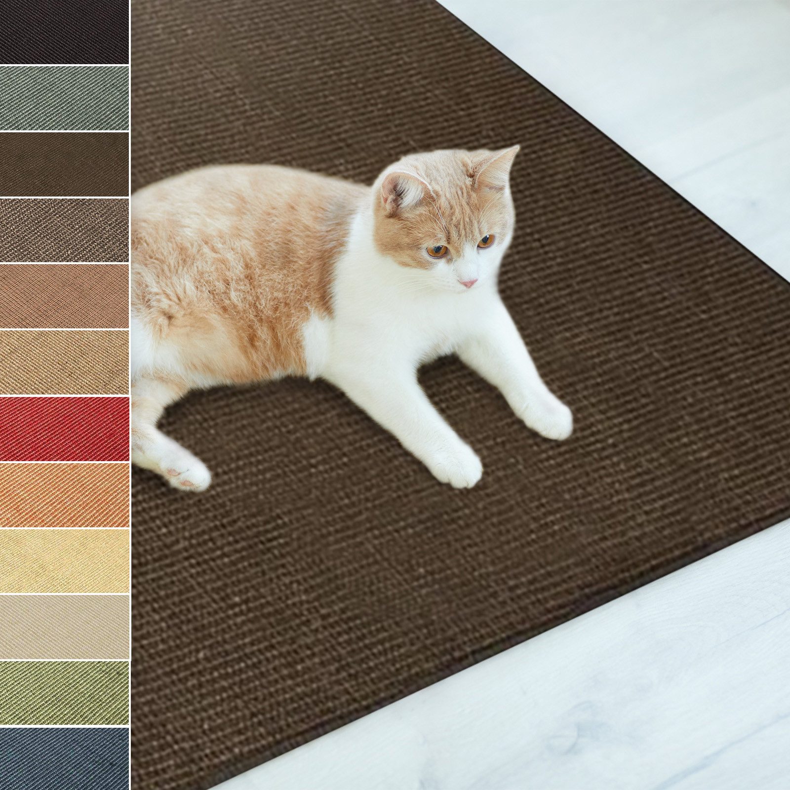 casa pura Kratzbrett Sisal-Kratzteppich für Katzen, 10 Farben & 3 Größen, zum Kratzen