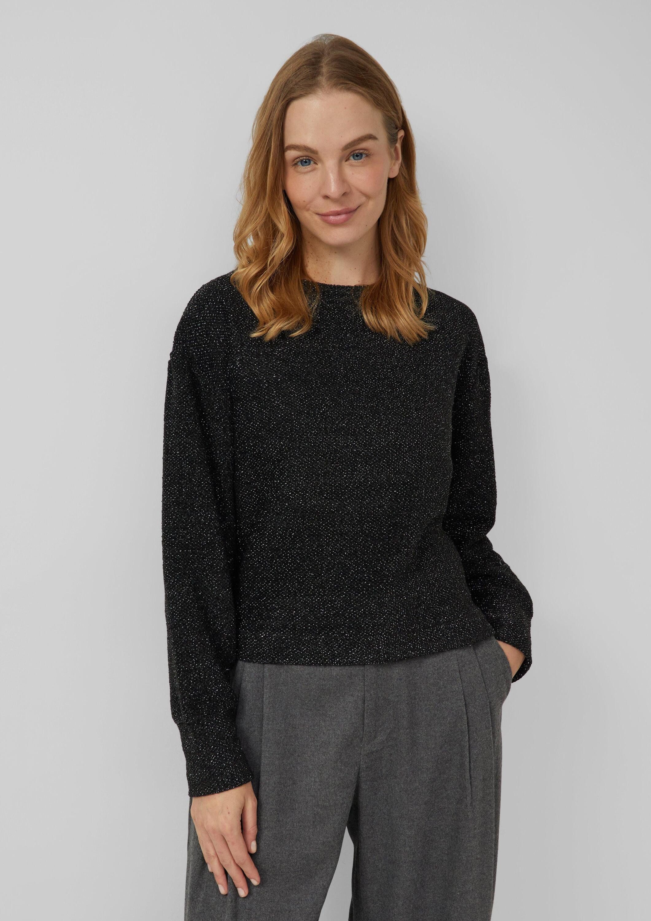 s.Oliver Sweatshirt Sweatshirt Pullover im Relaxed Fit mit Glitzer-Garn günstig online kaufen