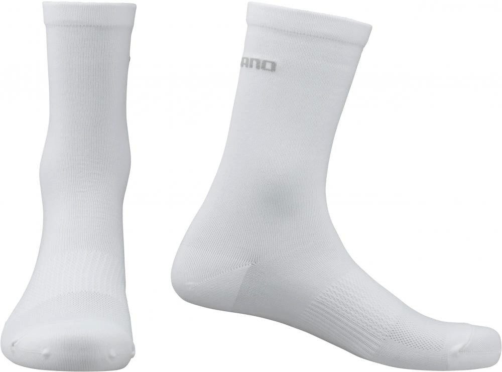 Shimano Sportsocken SHIMANO PERFORMANCE SOCKS WHITE Größe L WHITE - atmungsaktive Radsocke
