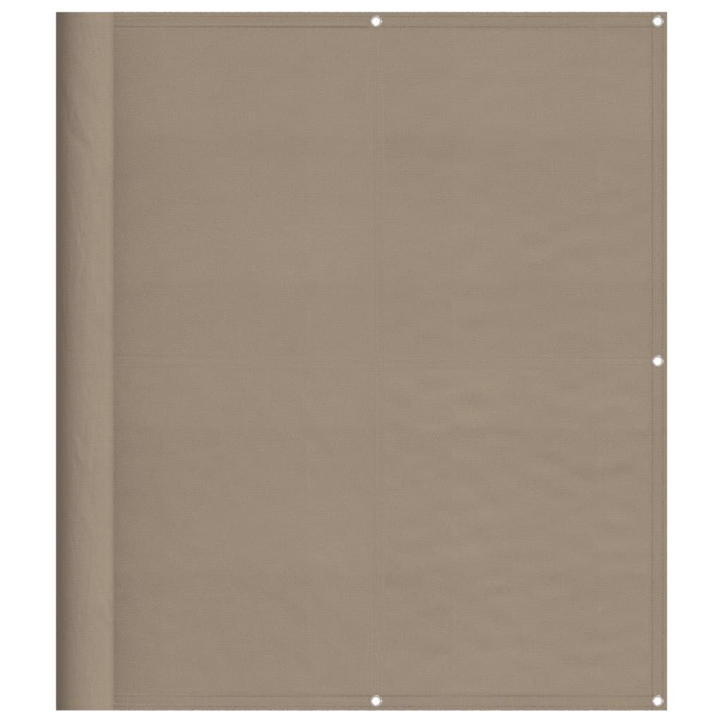 vidaXL Balkonsichtschutz Balkonabdeckung Taupe 120x700 cm 100 % Polyester-Oxford