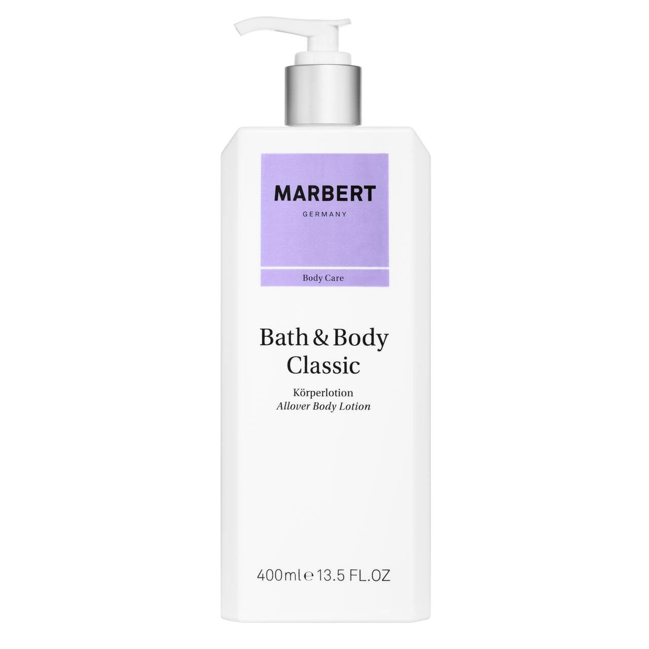 Marbert Körperlotion Bath & Body Classic Körperlotion, Intensiv pflegende Körperlotion schützt vor Feucht
