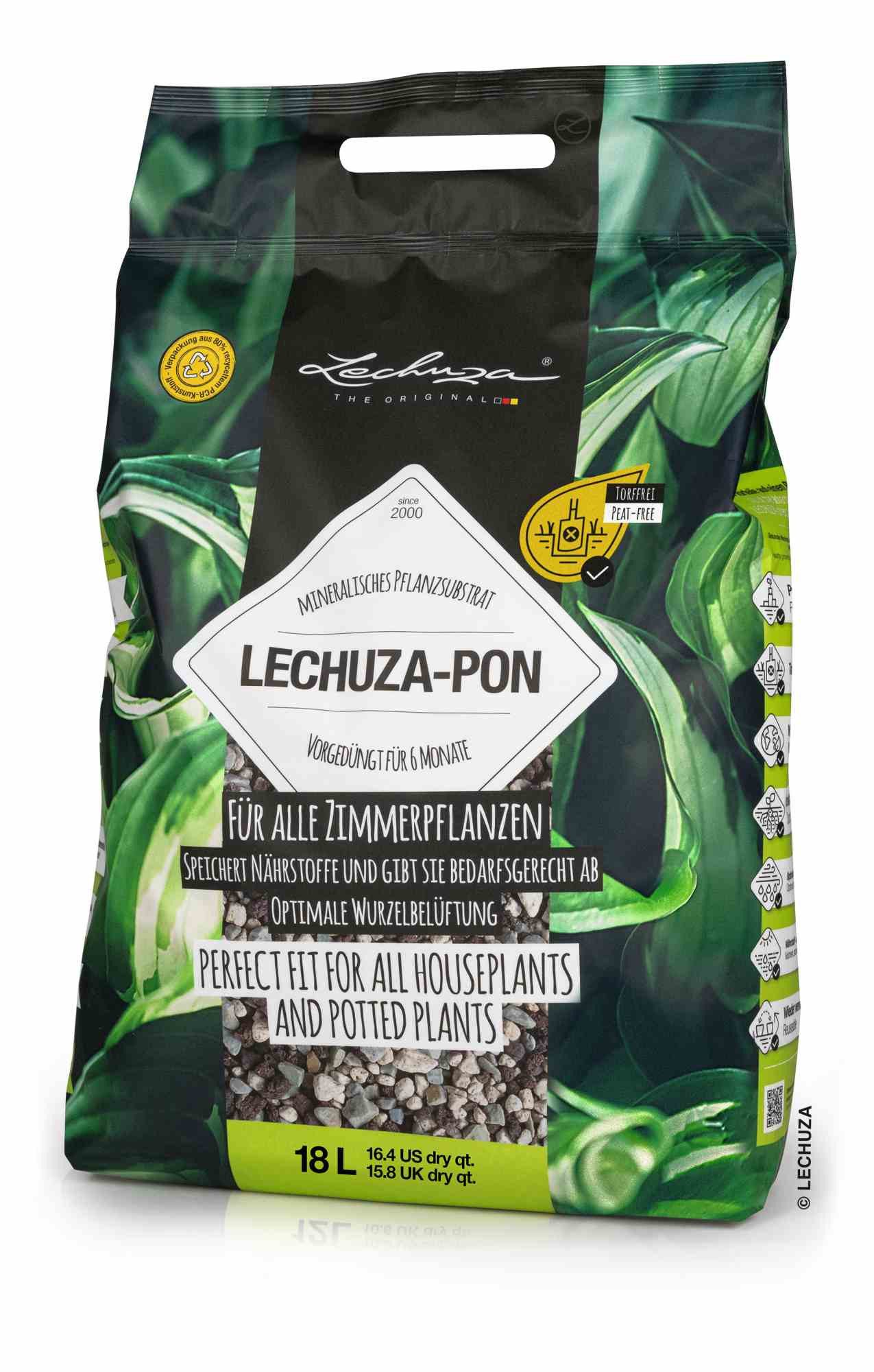 Lechuza® Pflanzgranulat Lechuza Pon 18 L vorgedüngt Universalerde, (1-St)