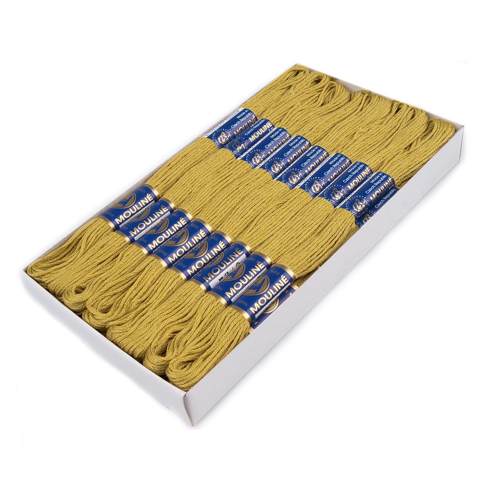 maDDma 24 Docken Stickgarn / Sticktwist Stickgarn, 8 m, 6752 gold