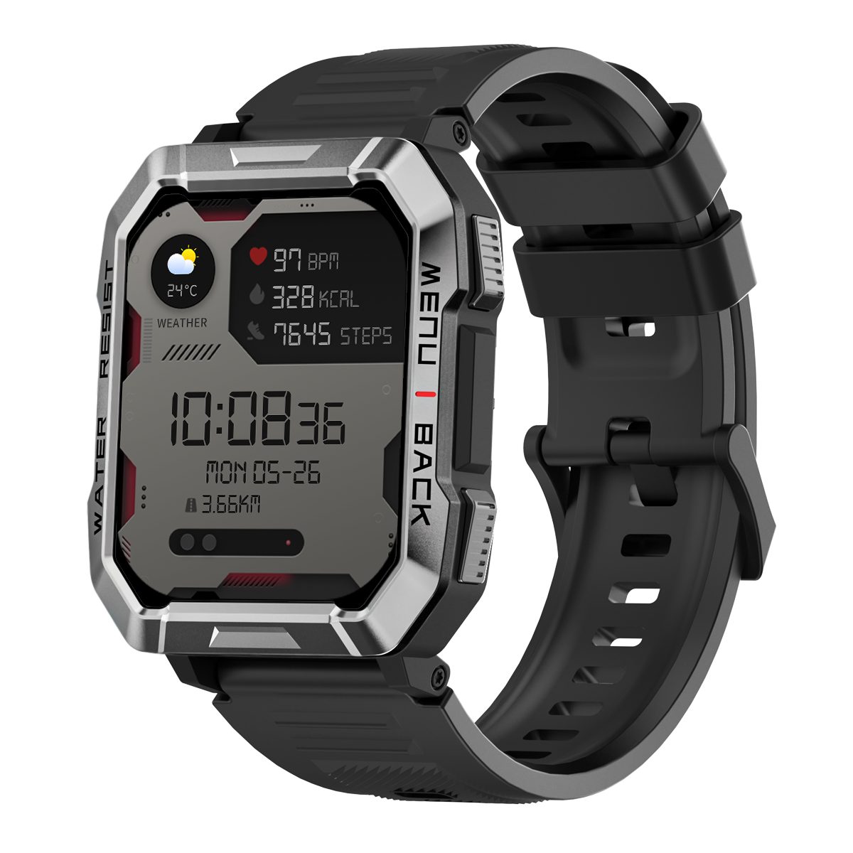 blackview W60 Smartwatch (2.01 Zoll), Fitness Tracker, Gesundheitsfunktionen, Wasserdicht, für Android IOS