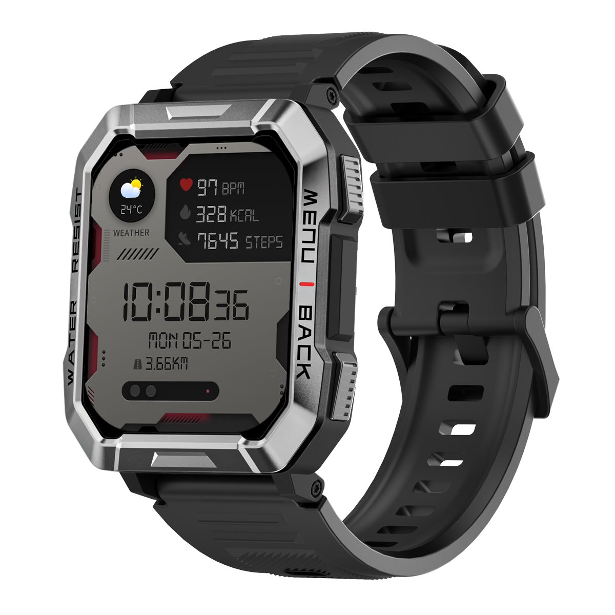 blackview W60 2,01" IP68 Smartwatch (2.01 Zoll), Fitness Tracker, Gesundheitsfunktionen, Wasserdicht, für Android IOS