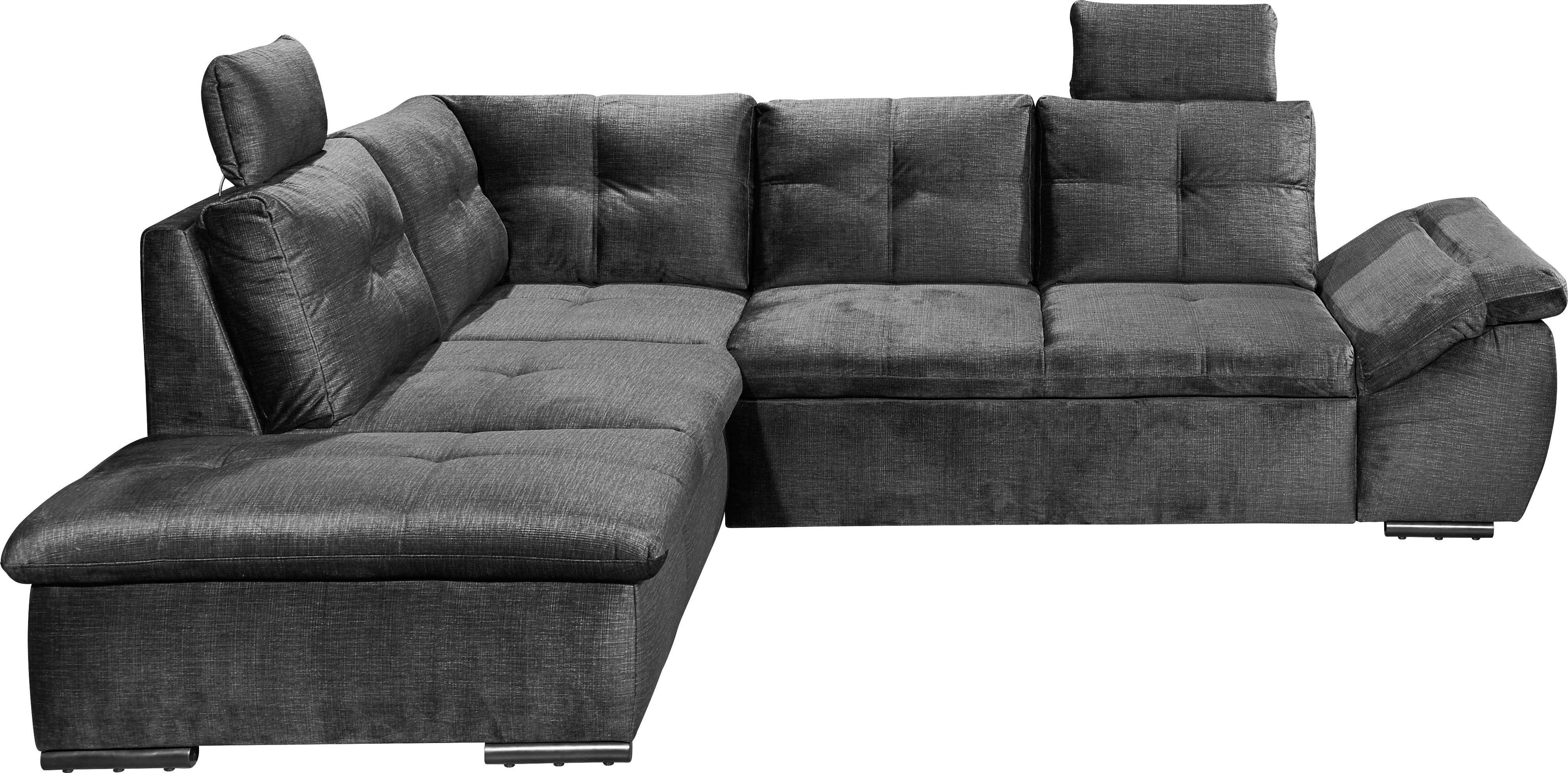 ED EXCITING DESIGN Ecksofa "Alija L-Form", mit Bettfunktion, Armteilverstel günstig online kaufen